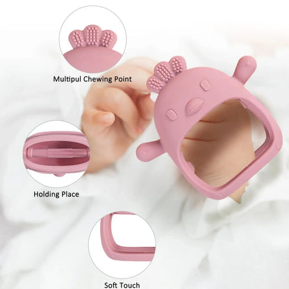 Silicone Penguin Teether Gloves