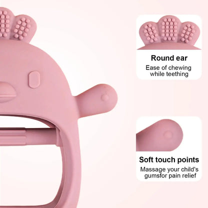 Silicone Penguin Teether Gloves