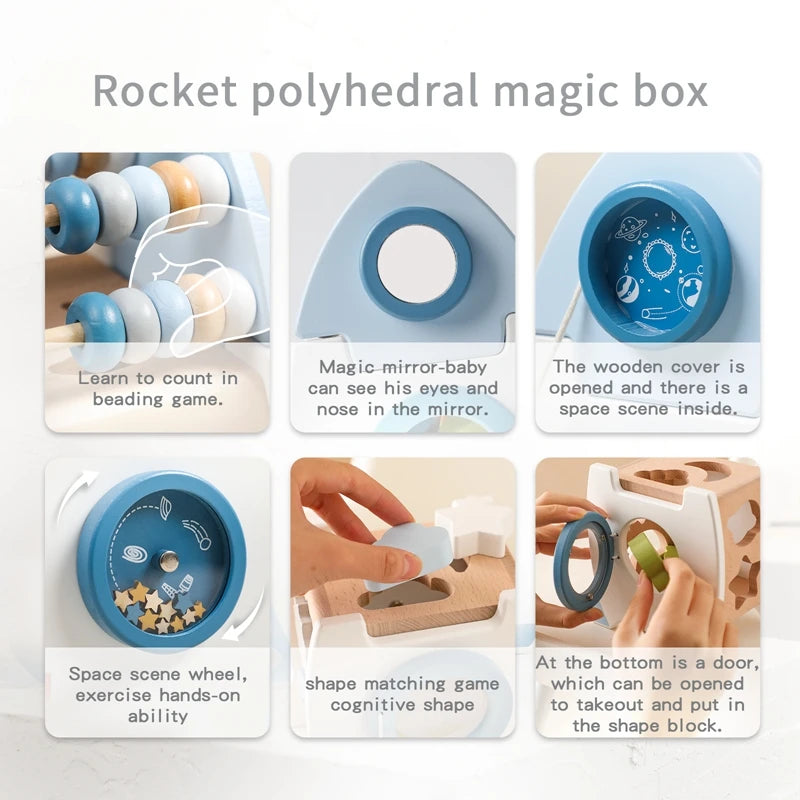 Wooden Rocket Toy